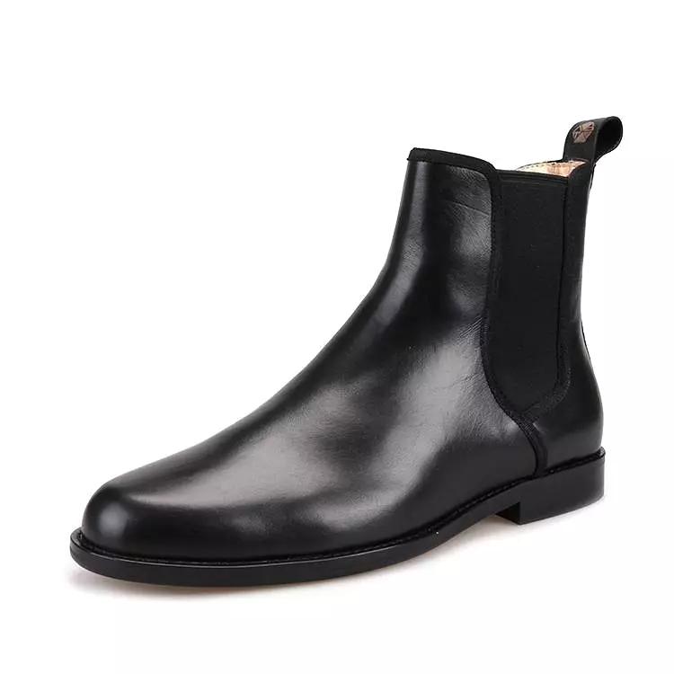 OneDrop Handmade Black Cow Leather Pigskin Men Chelsea Boots