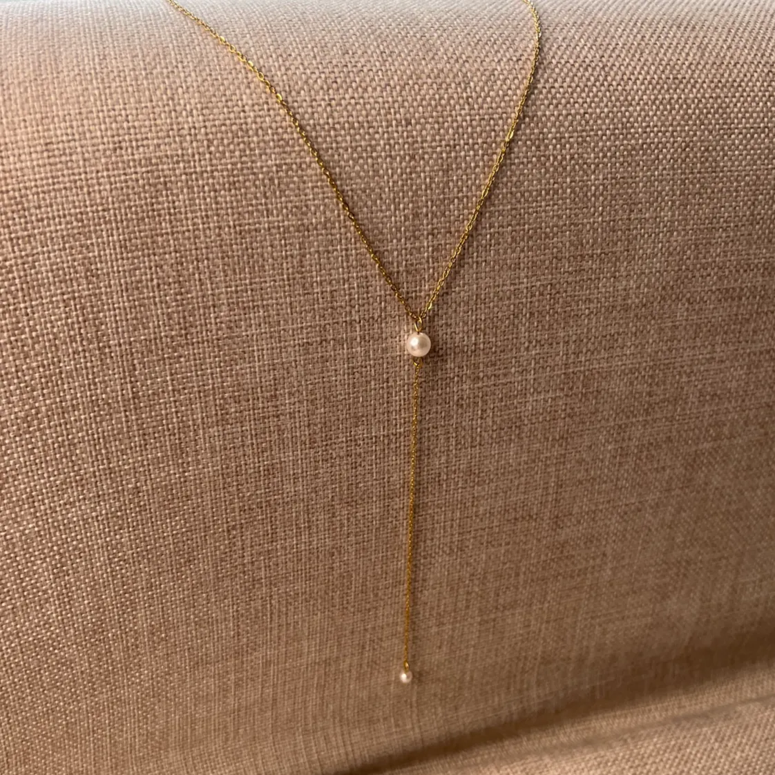 Pearl Gold Filled Y-Necklace