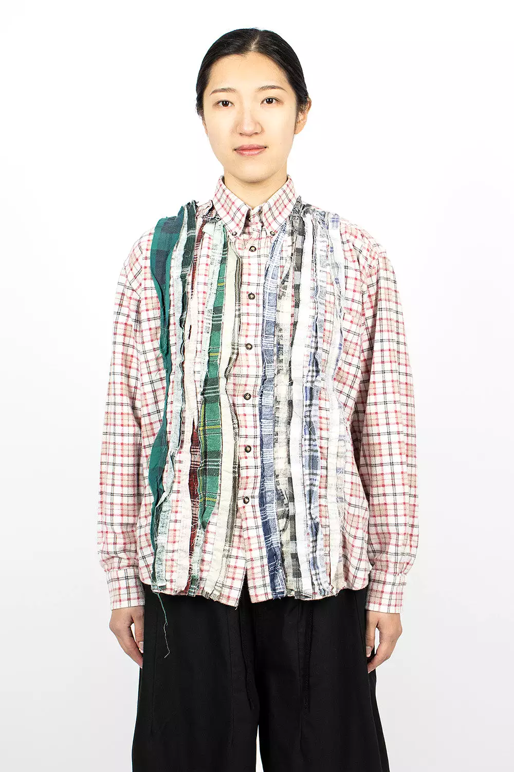 Rebuild Ribbon Flannel Shirt Red/Green