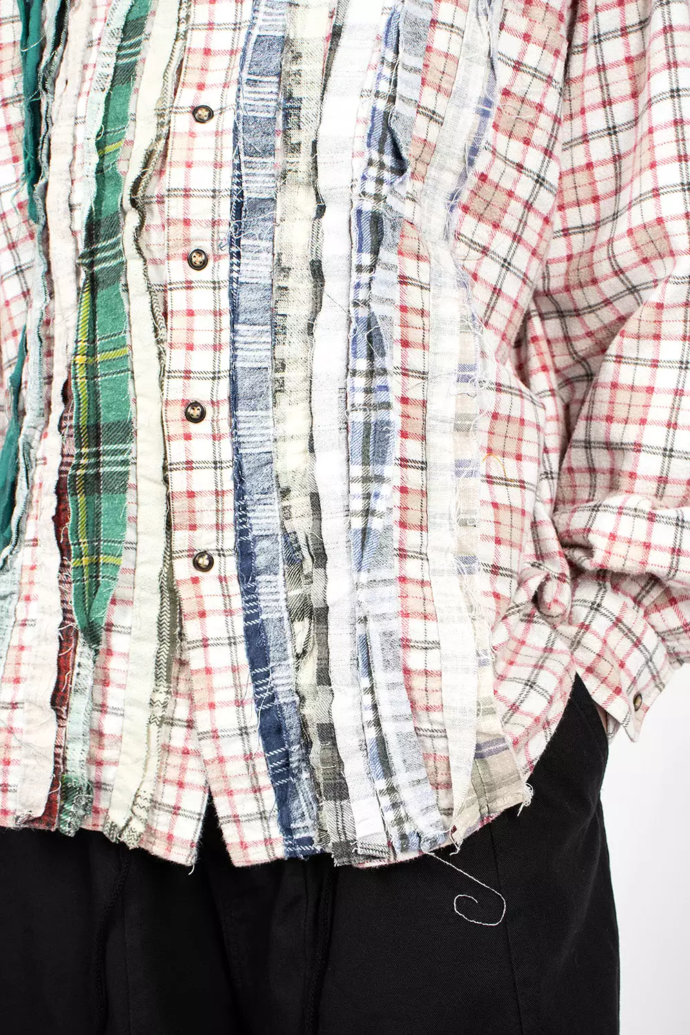 Rebuild Ribbon Flannel Shirt Red/Green