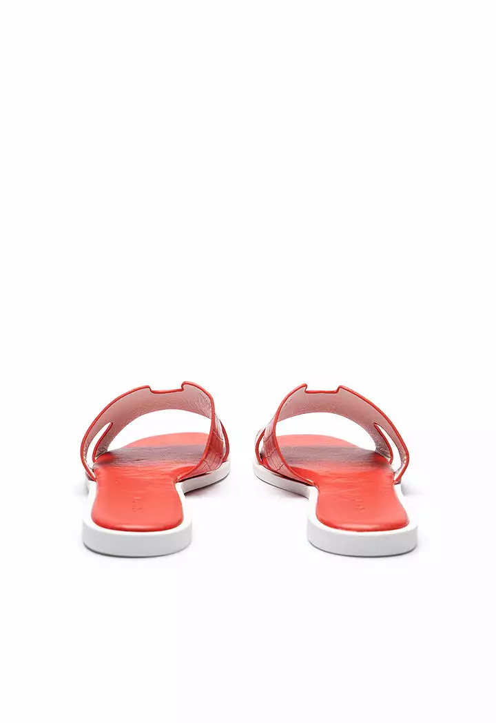 Solid Cutout Vamp Slip On Sandals