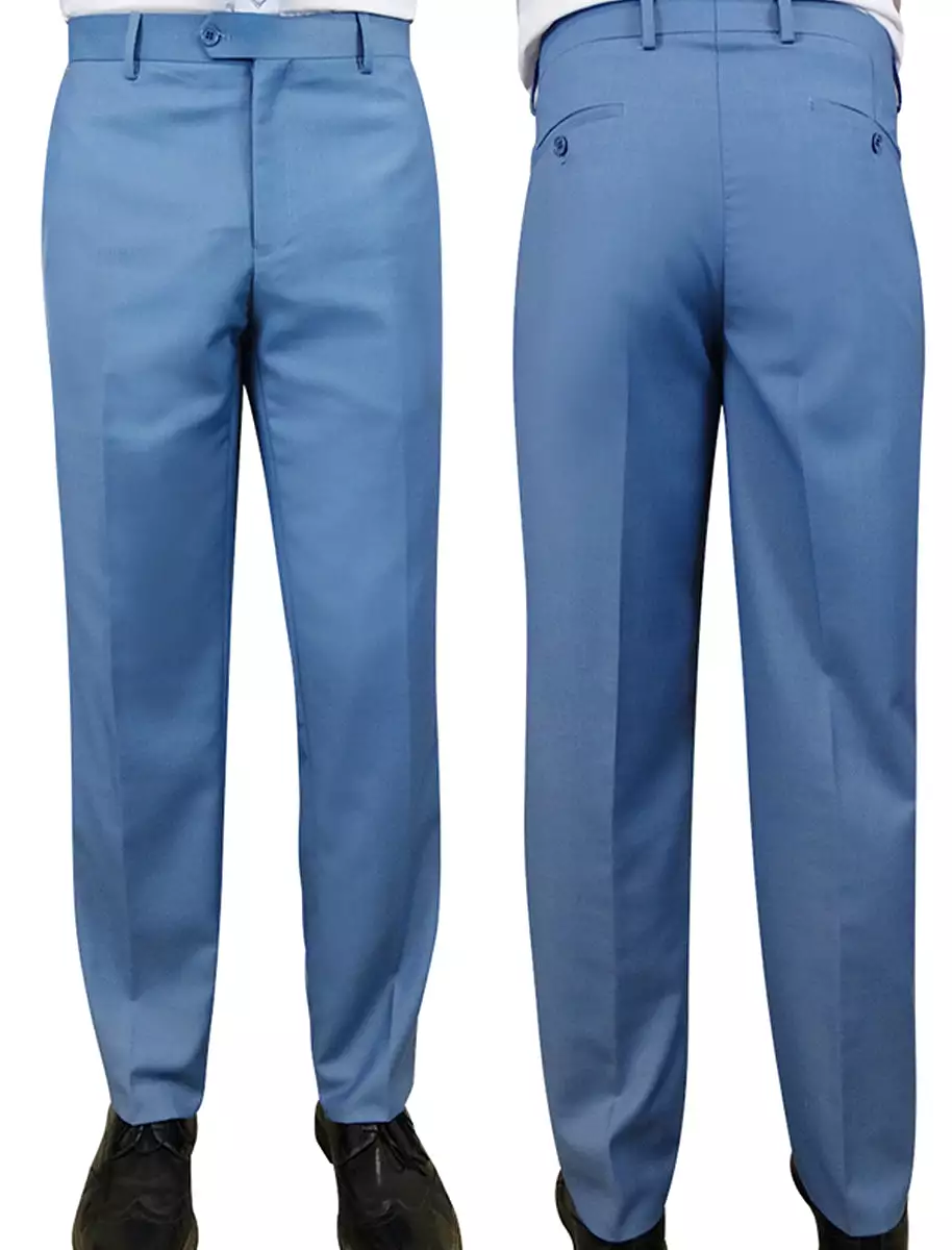 STATEMENT CLOTHING | SLIM FIT PANTS PL-100-STEELBLUE