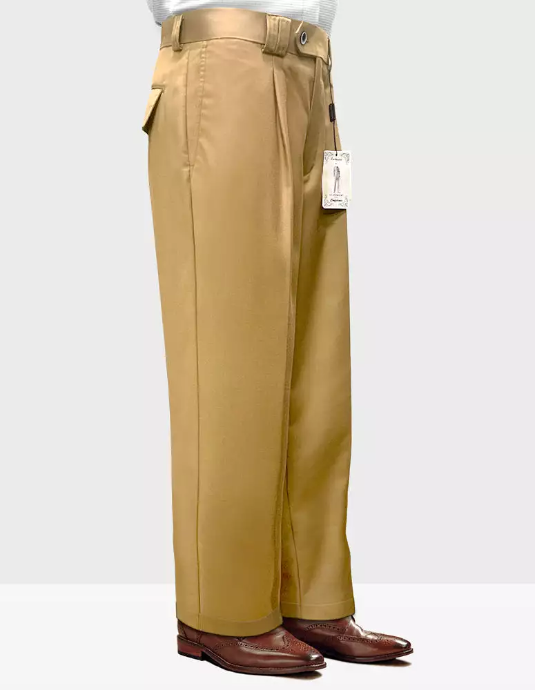 STATEMENT CLOTHING | SOLID COLOR WIDE LEG PANTS WP-100-CAMEL