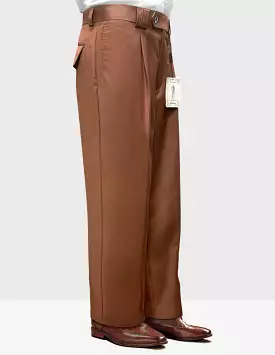 STATEMENT CLOTHING | SOLID COLOR WIDE LEG PANTS WP-100-COPPER