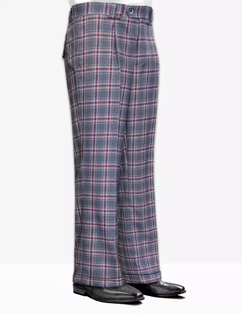 STATEMENT CLOTHING | WIDE LEG PLAID PANTS WP-102-CHARCOAL