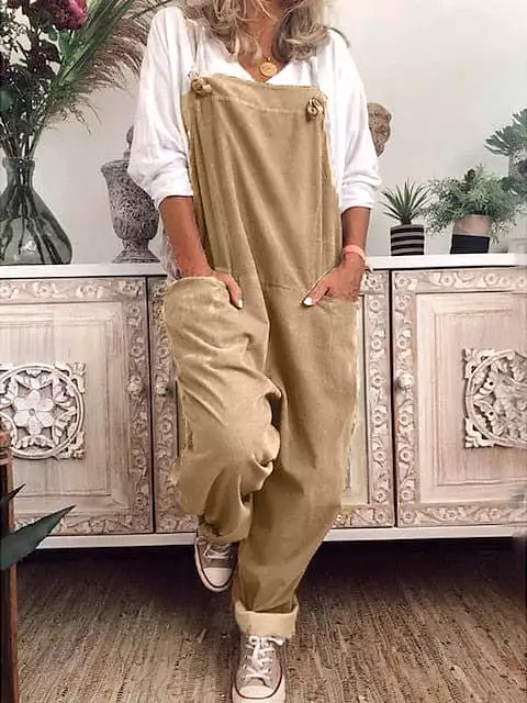 Stylish and Versatile Women's Baggy Overalls in Multiple Colors and Sizes