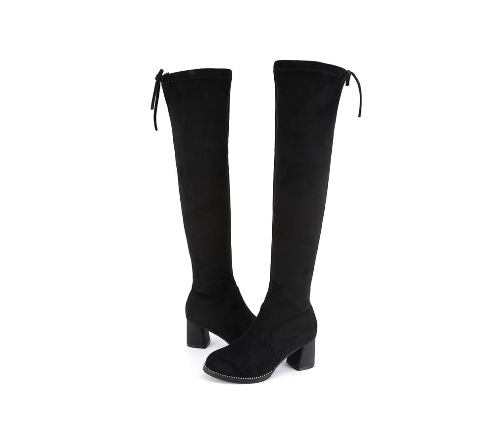 TARRAMARRA Drawstring Over The Knee Studded Detail Fashion Boots Women Jolie