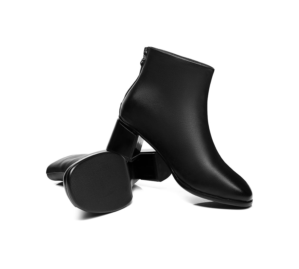 TARRAMARRA Romina Women Black Leather Ankle Boots