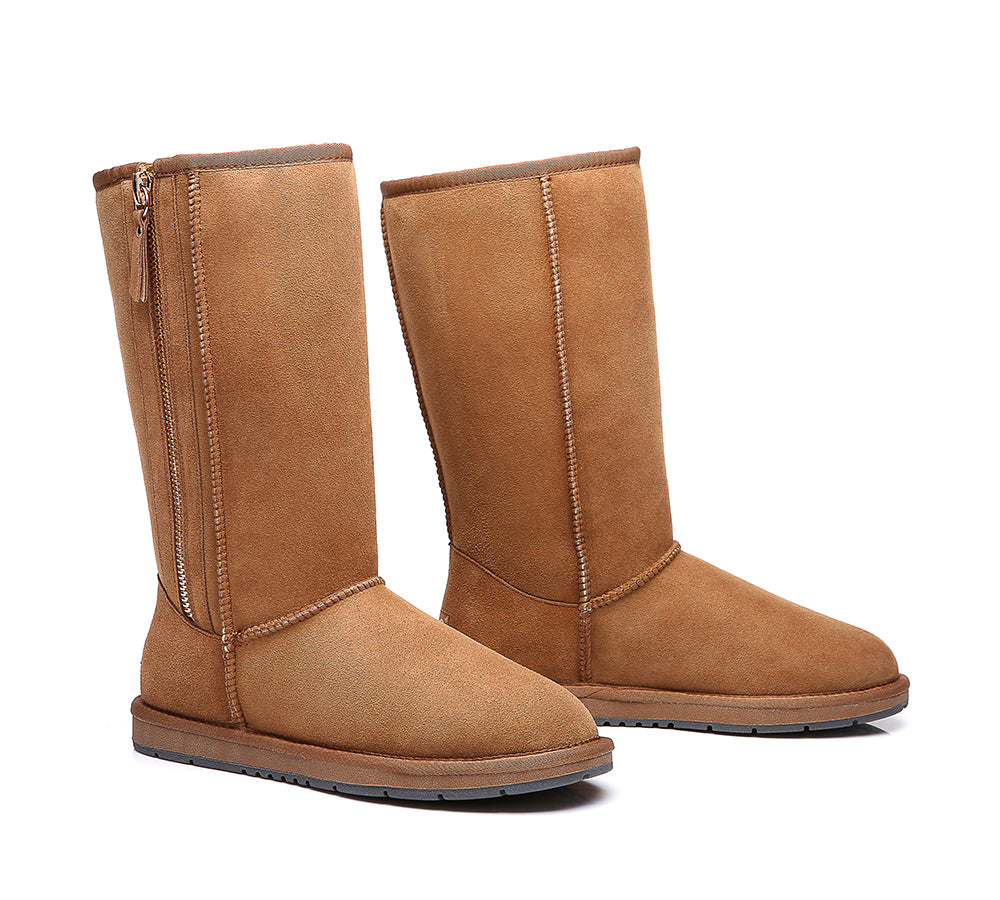 UGG Australian Shepherd Australian Premium Double Face Sheepskin Tall Side Zip Water Resistant Boots