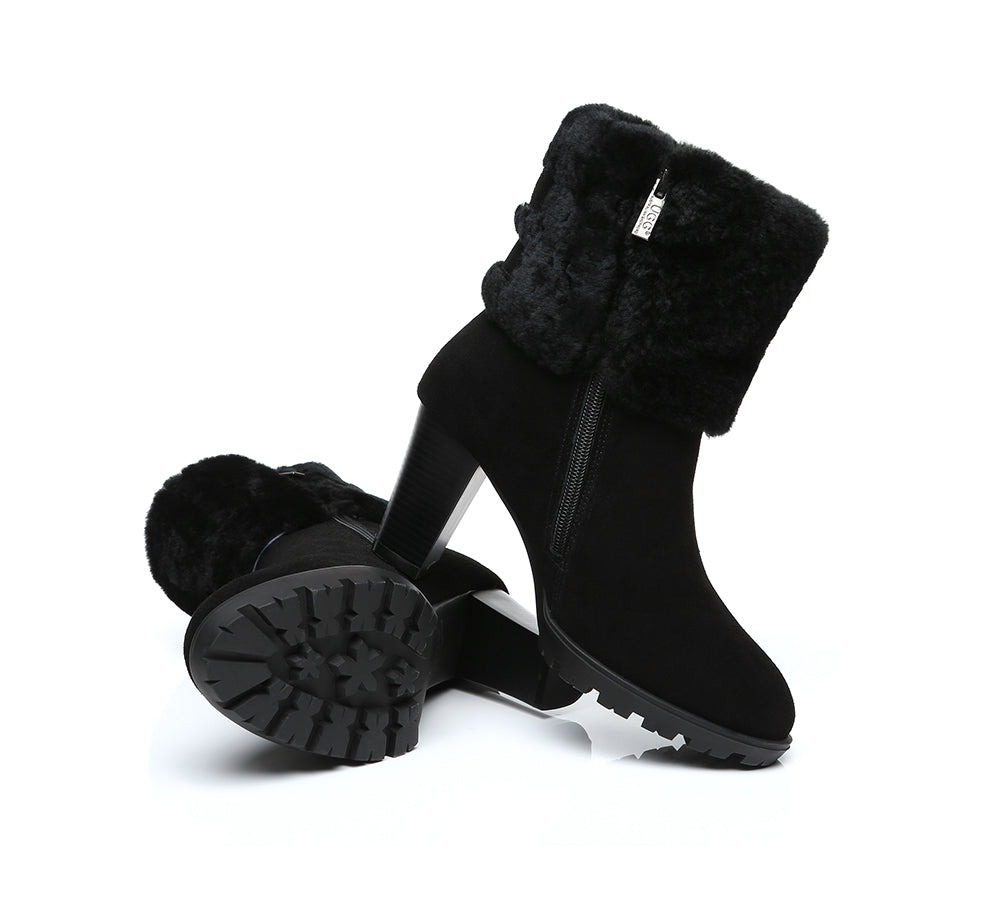 UGG Australian Shepherd Candice Shearling Style High Heel Women Boots