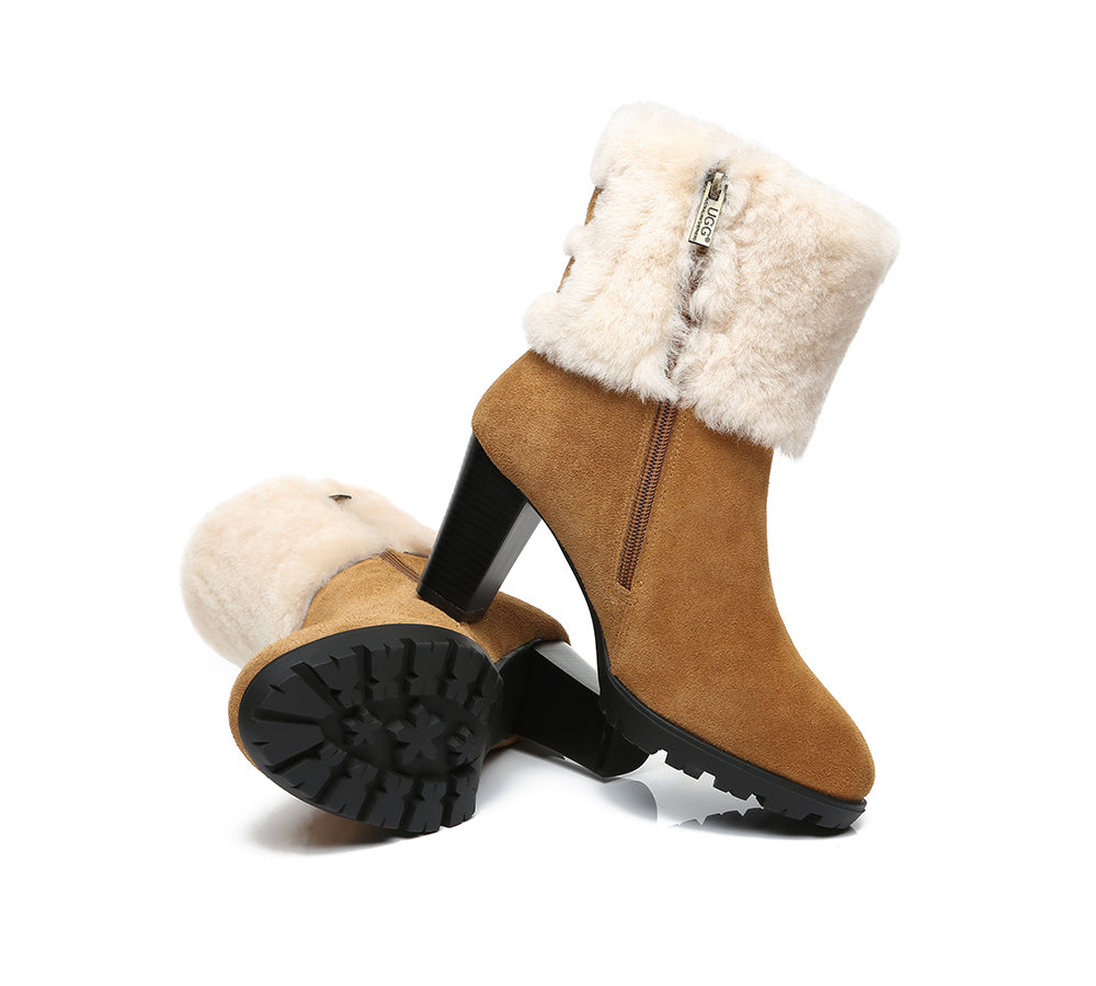 UGG Australian Shepherd Candice Shearling Style High Heel Women Boots