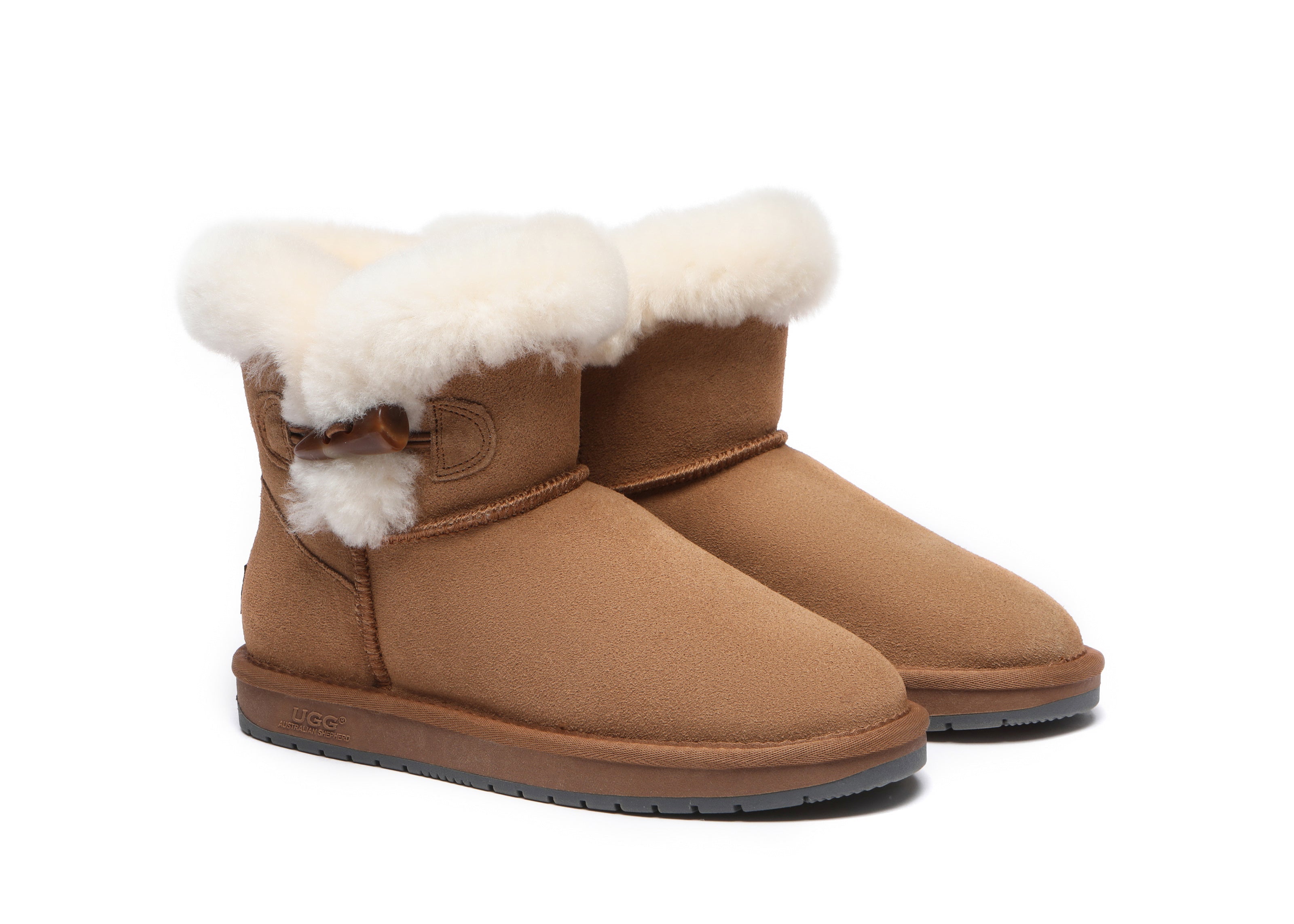 UGG Australian Shepherd Tiara Fluffy Top Women Mini Ugg Boots