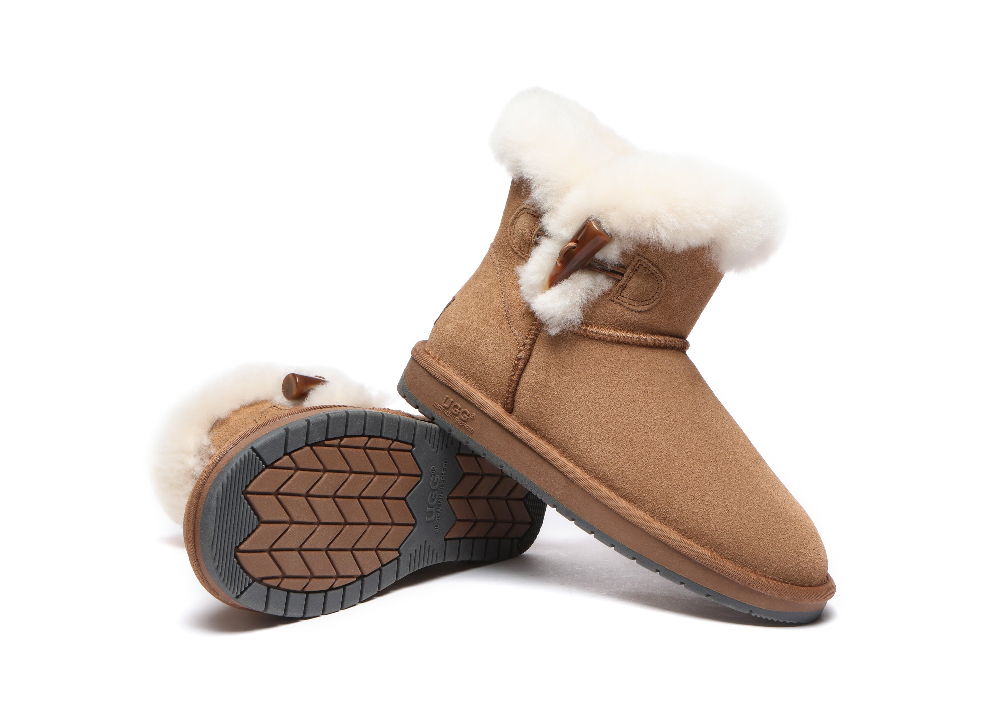 UGG Australian Shepherd Tiara Fluffy Top Women Mini Ugg Boots