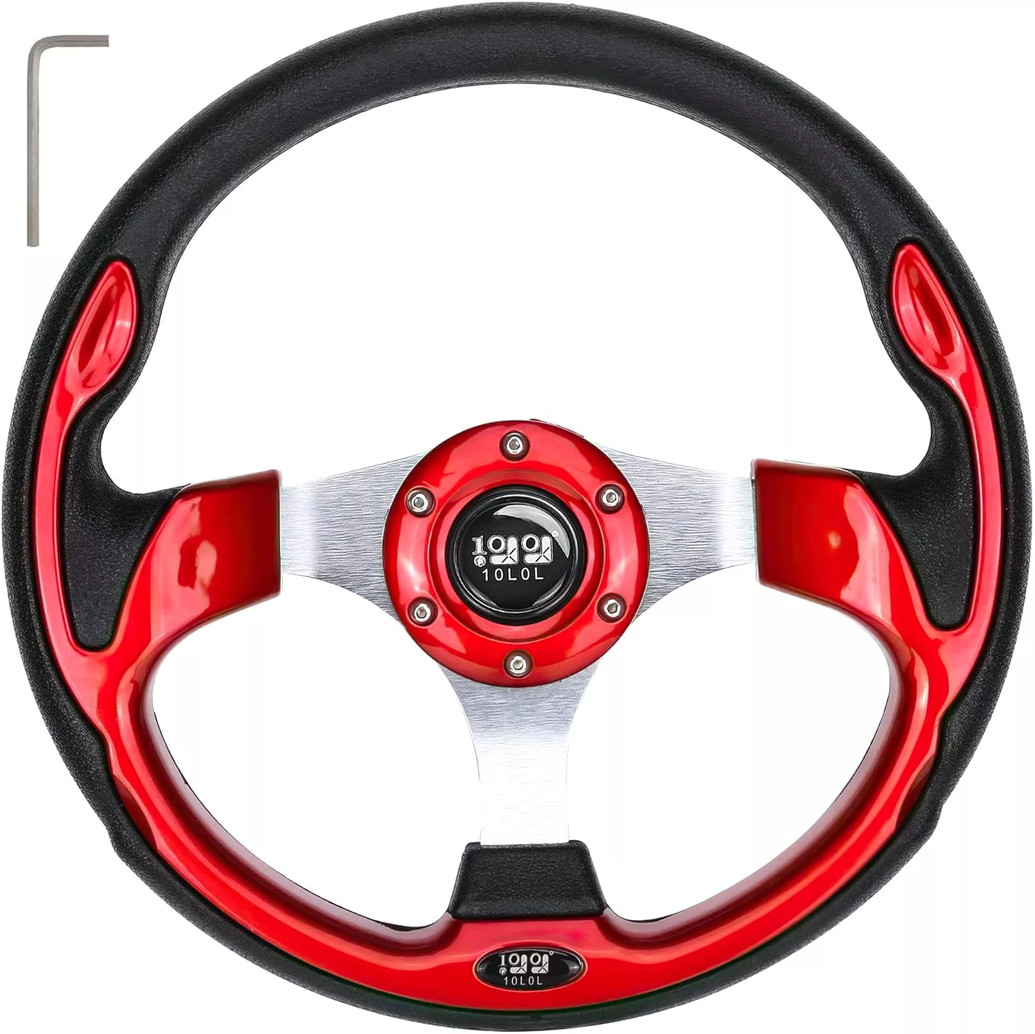 Universal 12.5 Inch Red Golf Cart Steering Wheel Available in Three Colors - 10L0L