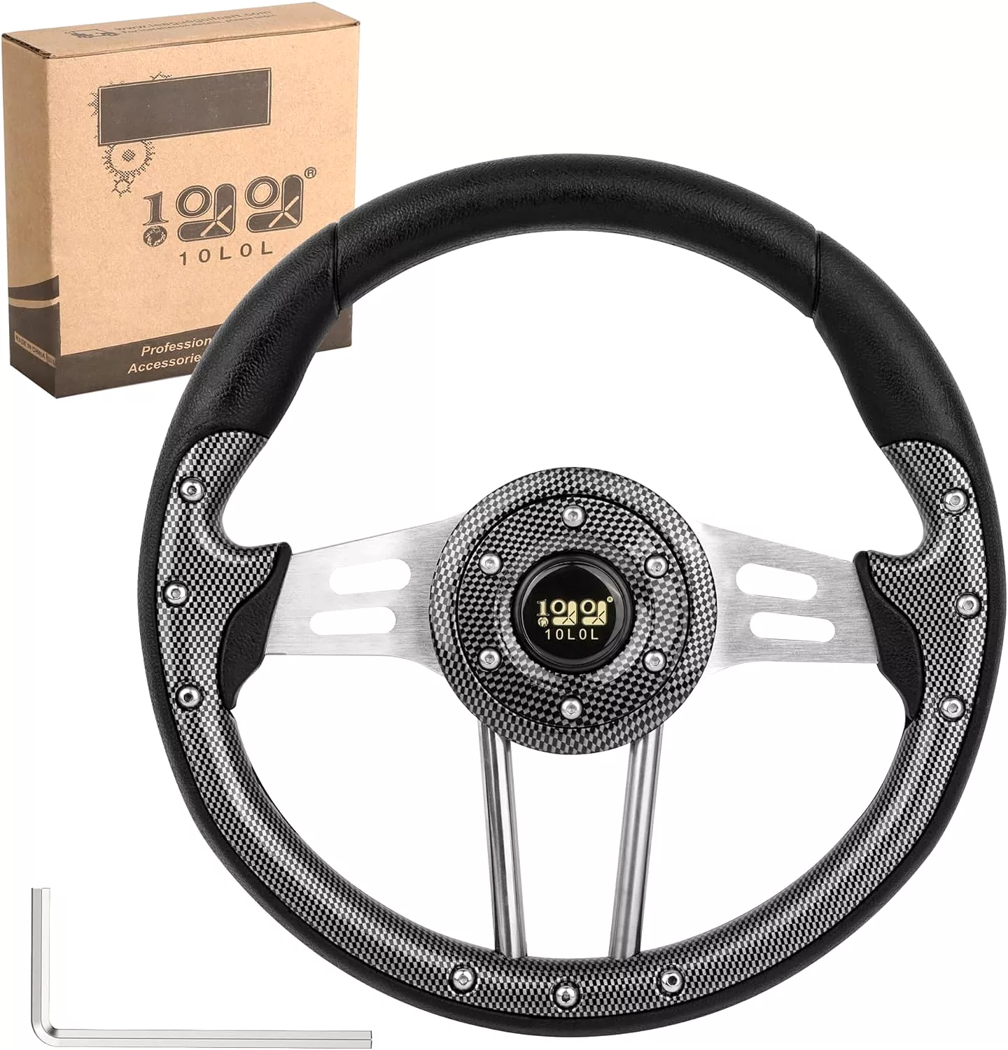 Universal 12.5 Inch Red Golf Cart Steering Wheel Available in Three Colors - 10L0L