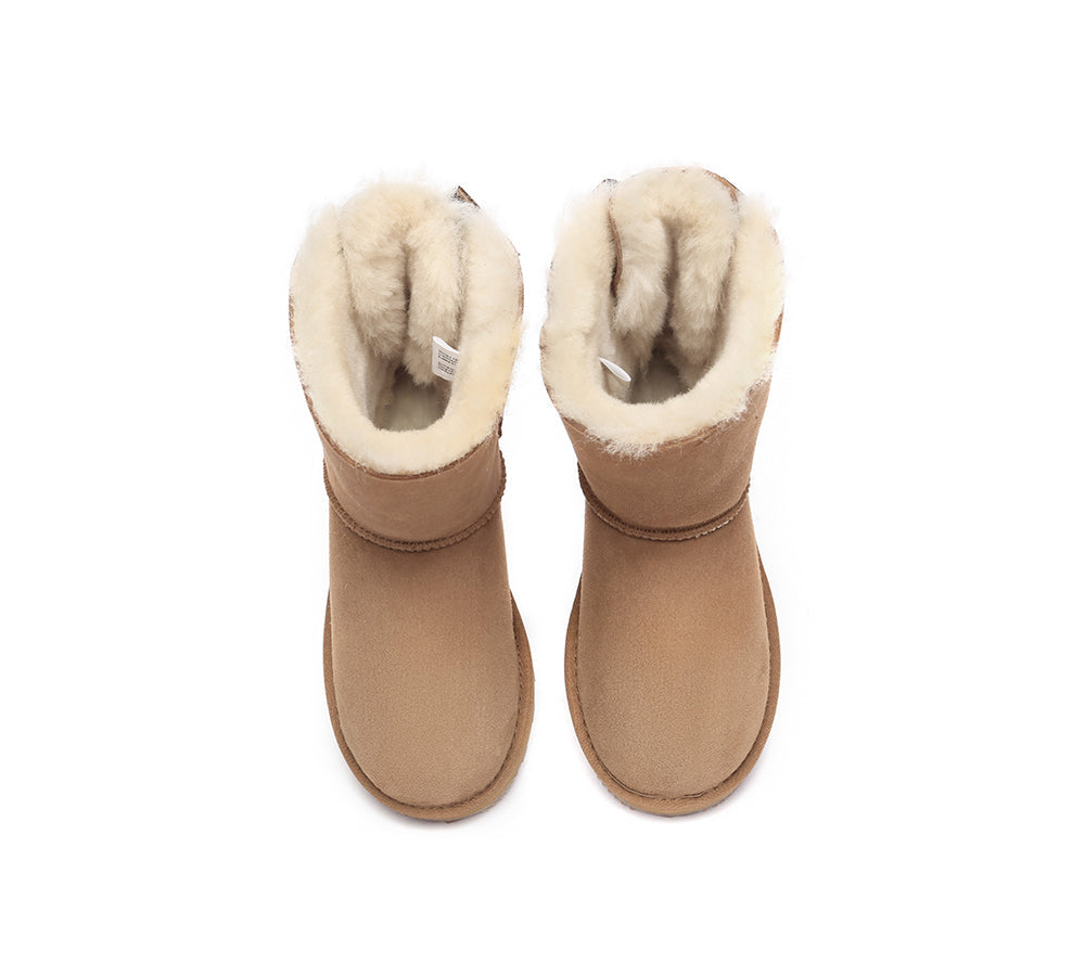 URBAN UGG Urban Ugg Boots Double Faced Sheepskin Short Back Bow