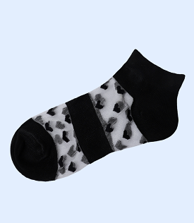 WA1353-BLACK-Women Ankle Sock