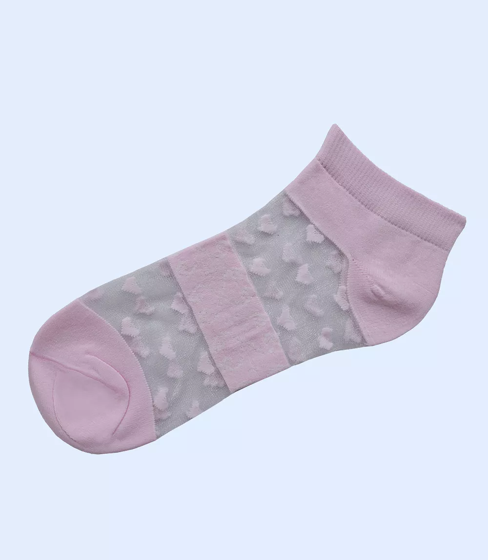 WA1353-PINK-Women Ankle Sock