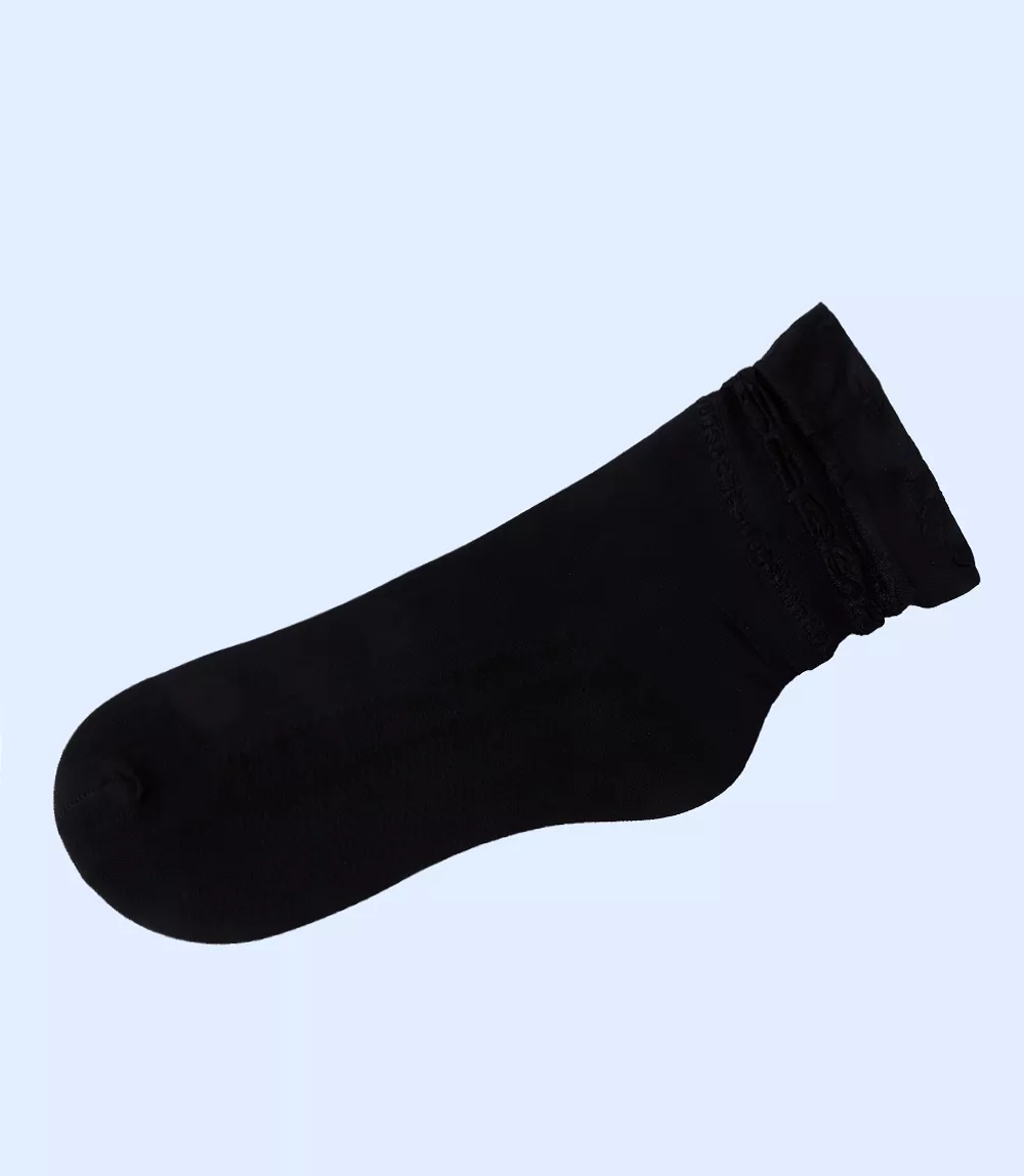 WA1358-BLACK-Women Ankle Sock