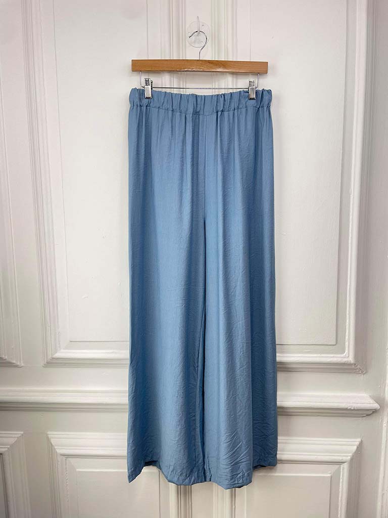 Wide Leg Trousers - Denim