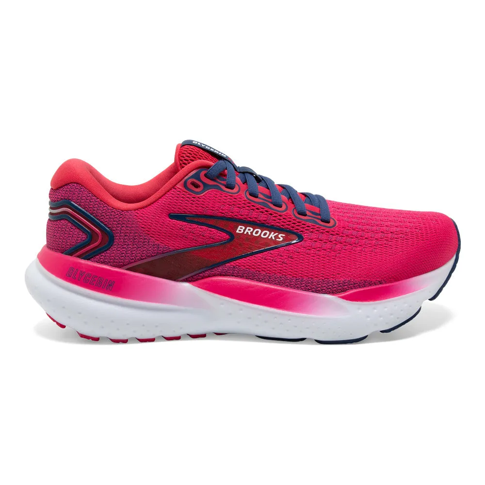 Women's Brooks Glycerin 21, Raspberry/Estate Blue, 8.5 B Medium